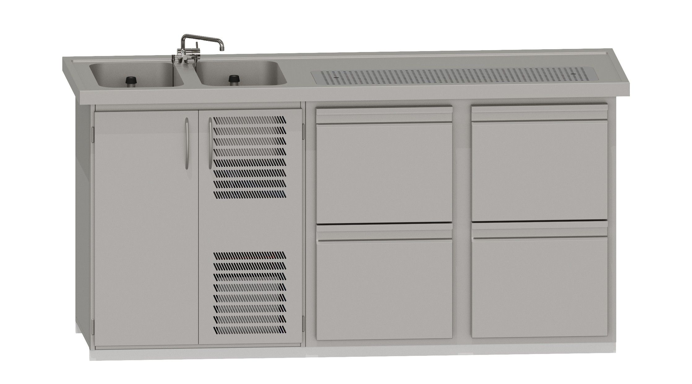 Theke RWM 1950 E - 2 CNS-Doppelauszüge