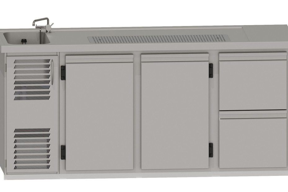 RWM 2100 E mit 2 Drehtüren, 1 CNS-Doppelauszug
