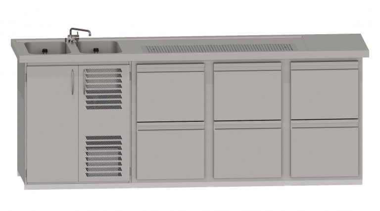 RWM 2500 E mit 3 CNS-Doppelauszügen