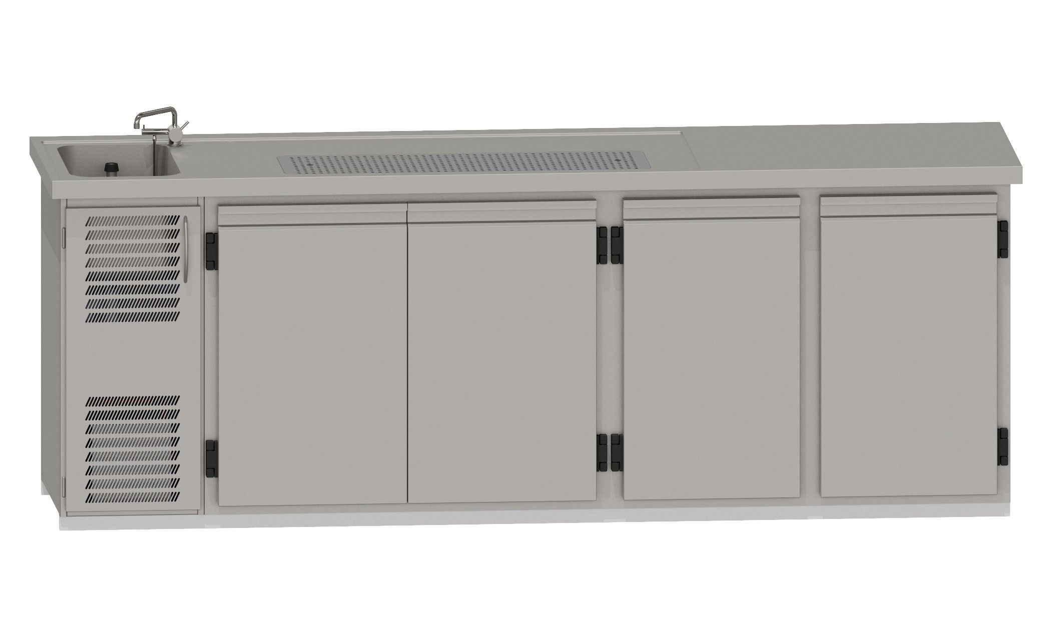 Theke RWM 2650 E - 1 Doppeltür, 2 Drehtüren
