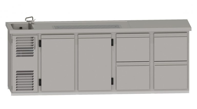 RWM 2650 E mit 2 Drehtüren, 2 CNS- Doppelauszüge