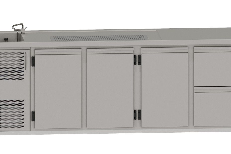 RWM 2650 E mit 3 Drehtüren, 1 CNS - Doppelauszug