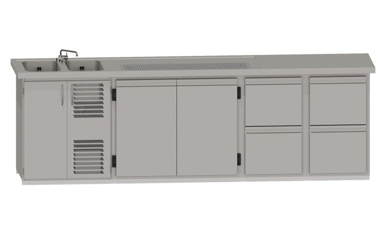 RWM 3050 E 1 Doppeltür, 2 CNS-Doppelauszügen