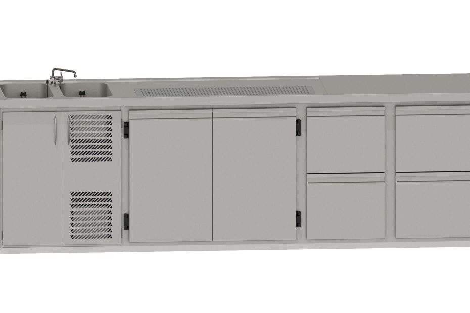 RWM 3050 E 1 Doppeltür, 2 CNS-Doppelauszügen