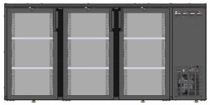 SCL-222GMU+_Flaschenkühlschrank mit 3 Glastüren