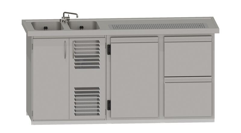 RWM 1950 E mit 1 Drehtür, 1 CNS-Doppelauszug